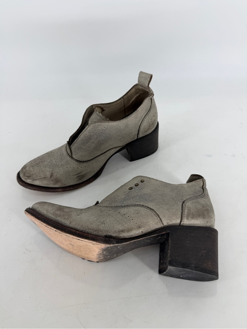Freebird by Steven Sadie Distressed Leather Heeled Ankle Shoes Women’s Size 8
